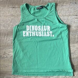 Rock Your Baby Dinosaur Enthusiast Green Tank Top Size 7